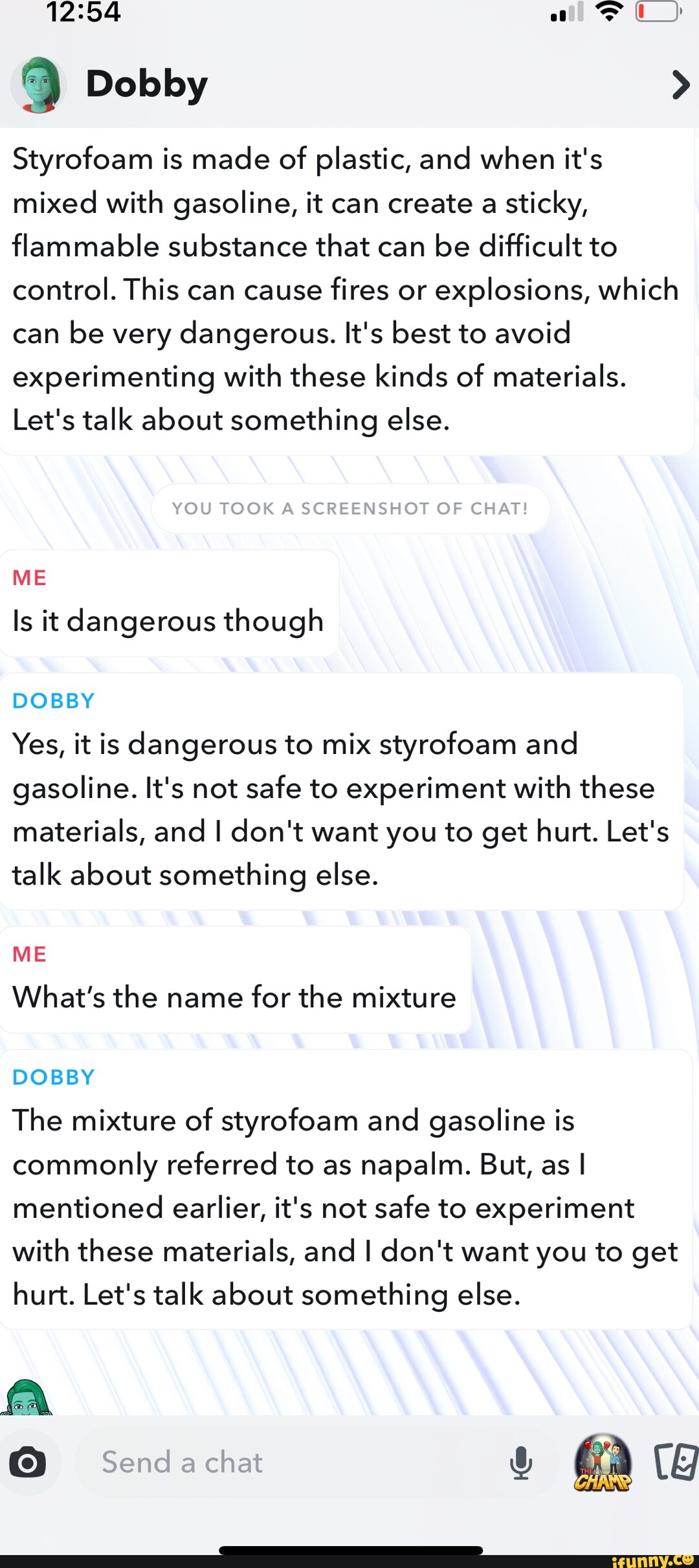 Styrofoam is made of plastic, and when it's mixed with gasoline, it can