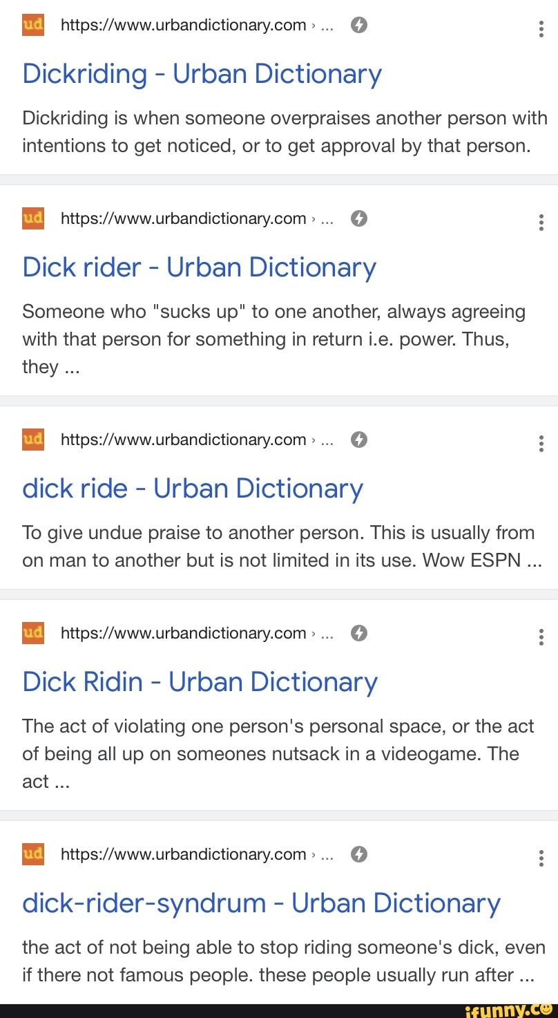 Dickrider definition