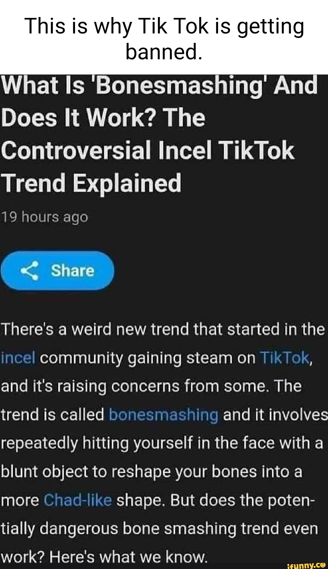 This is why Tik Tok is getting banned. What Is Bonesmashing And Does It ...