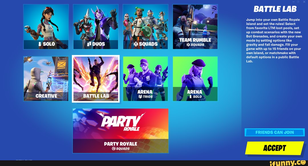 BATTLE LAB Jump into your own Battle Royale island and set the rules