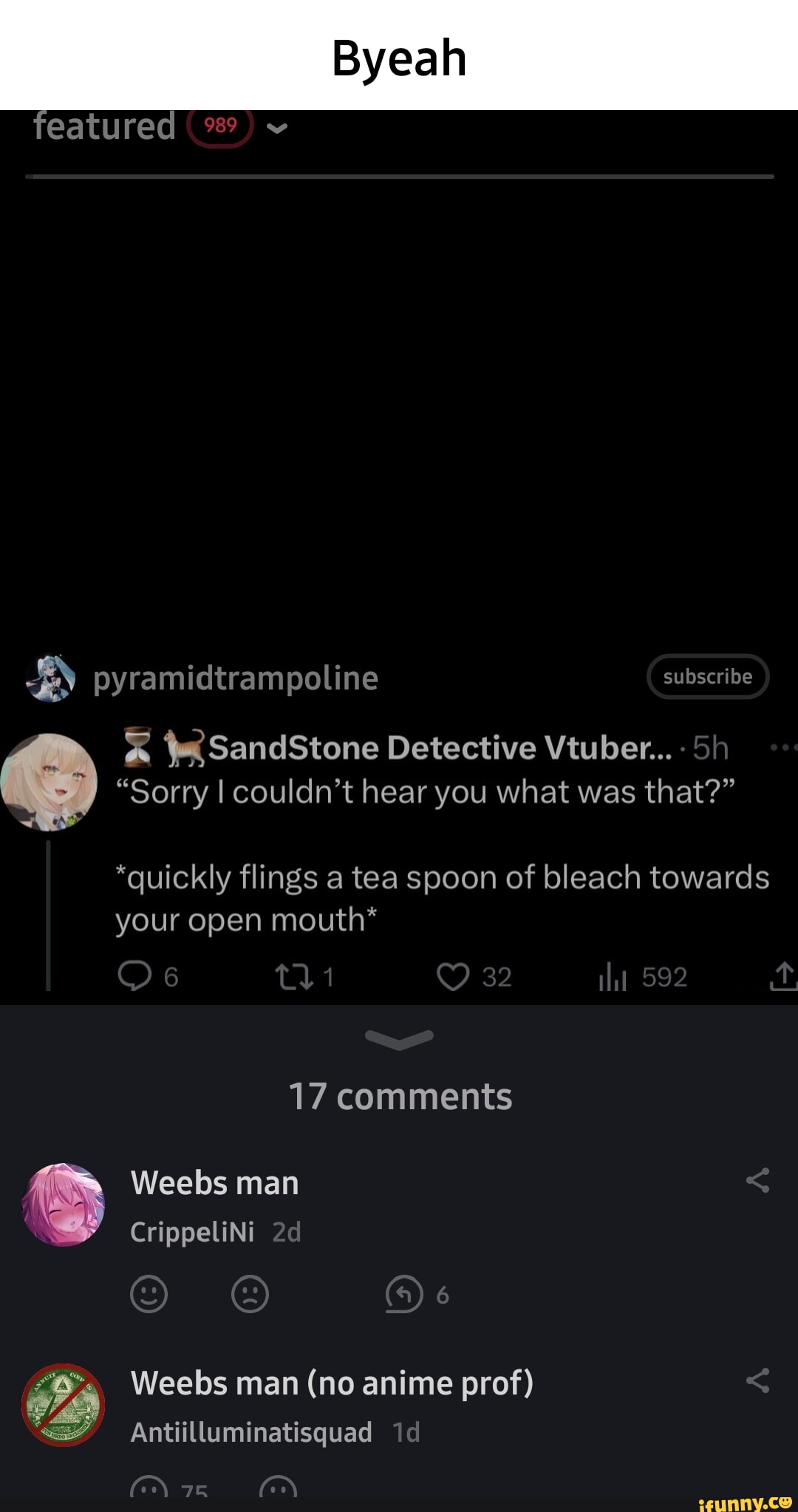 Byeah featured pyramidtrampoline subscribe SandStone Detective Vtuber ...