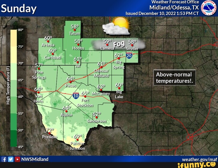Weather Forecast Office TX Sunday Issued December 10,2022 PM CT LA