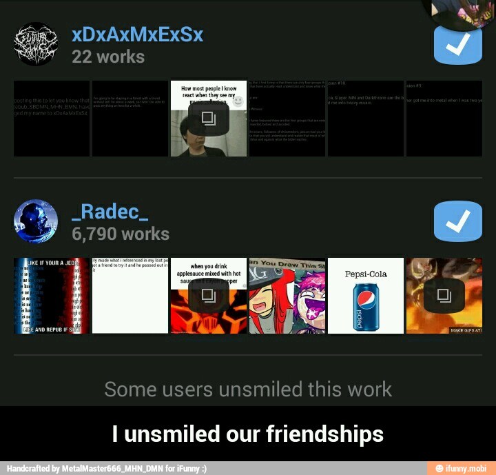 7" 22 works
I unsmiled our friendships - I unsmiled our friendships