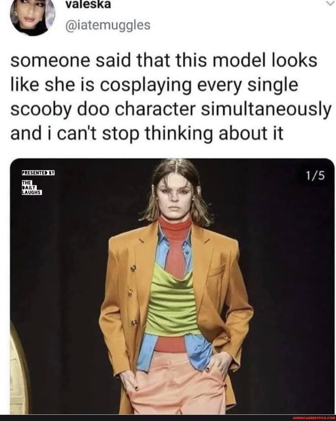@latemuggles
someone said that this model looks like she is cosplaying every single scooby doo character simultaneously and i can't stop thinking about it
PRESENTED BYI
Ss