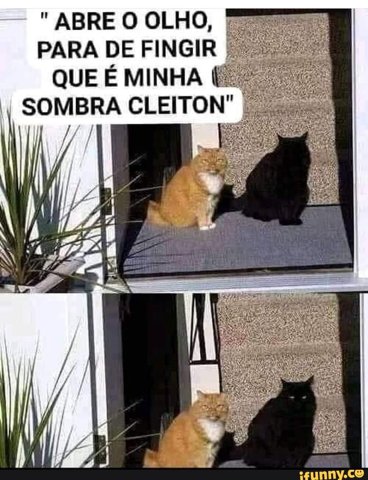 ABRE O OLHO,
PARA DE FINGIR -
QUE É MINHA
SOMBRA CLEITON
