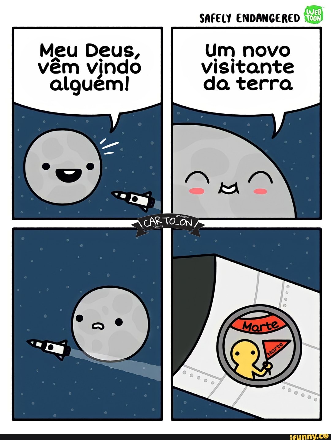 SAFELY ENDANGERED
Meu Deus, Um novo vêm vindo visitante alguém! da terra