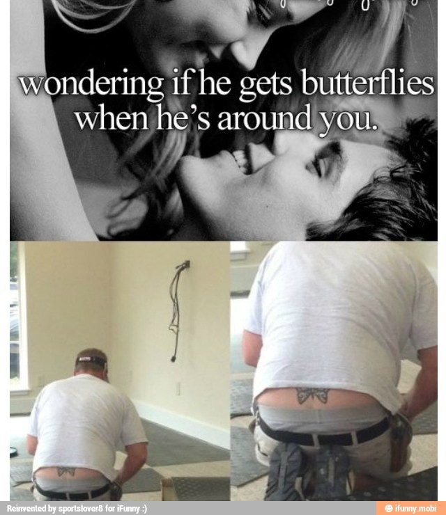 wondering 1 E he
gets
butterflies
ad