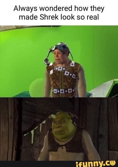 Always wondered how they made Shrek look so real - iFunny