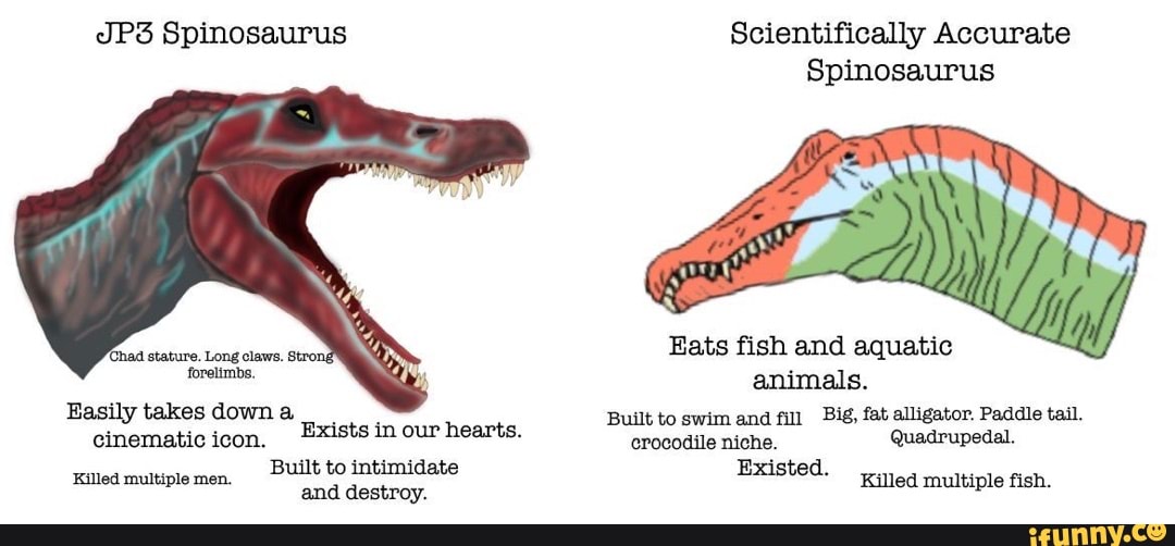 Spinosaurus Scientifically Accurate Spinosaurus Long clews, Eats fish