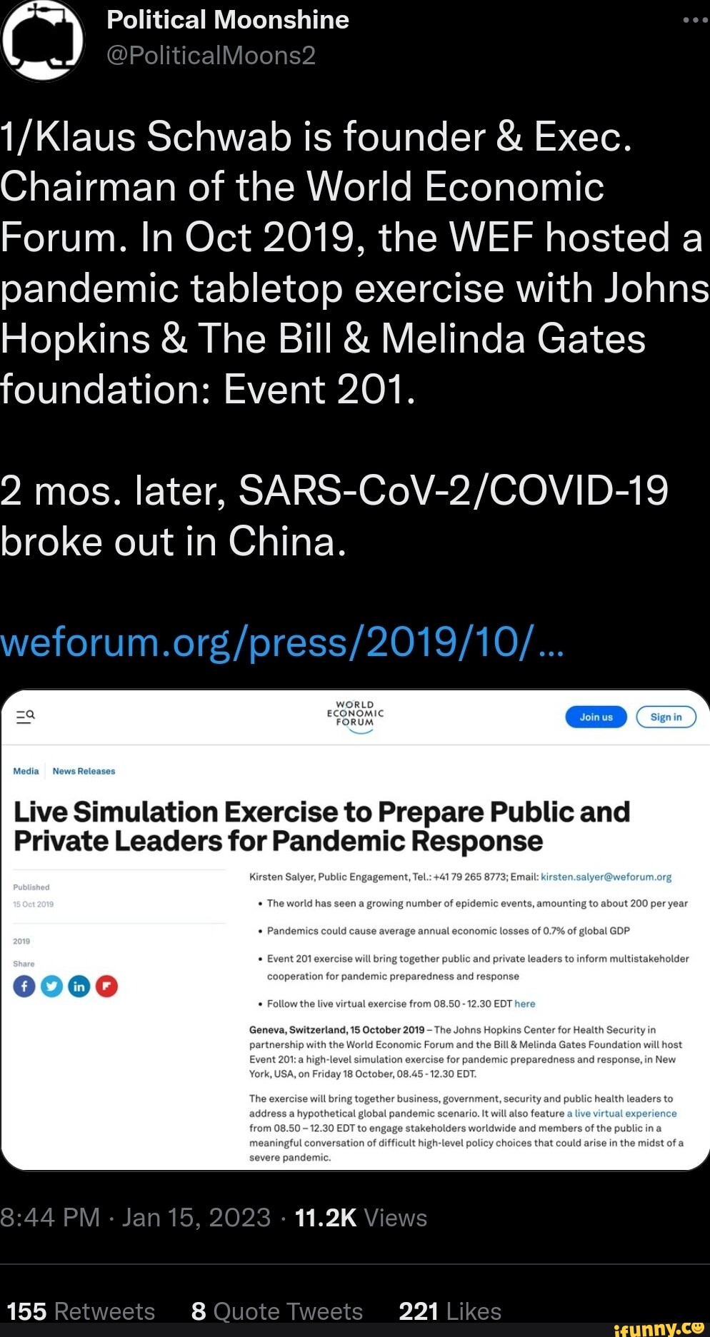 Political Moonshine Schwab is founder & Exec. Chairman of the World ...