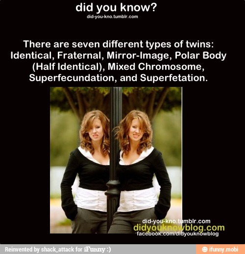 There Are Seven Different Types Of Twins: Identical, Fraternal, Mirror ...