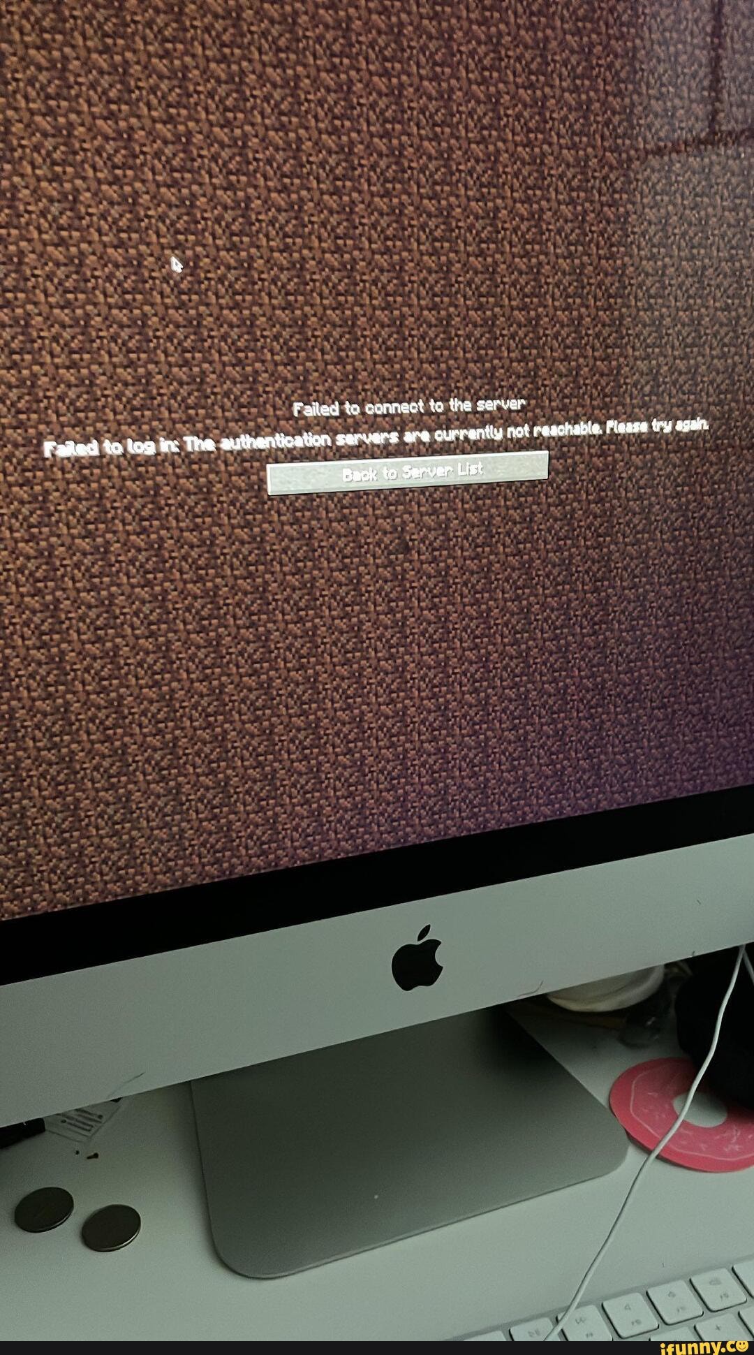 Failed ta cannect to the server Falled to log ix The authentication