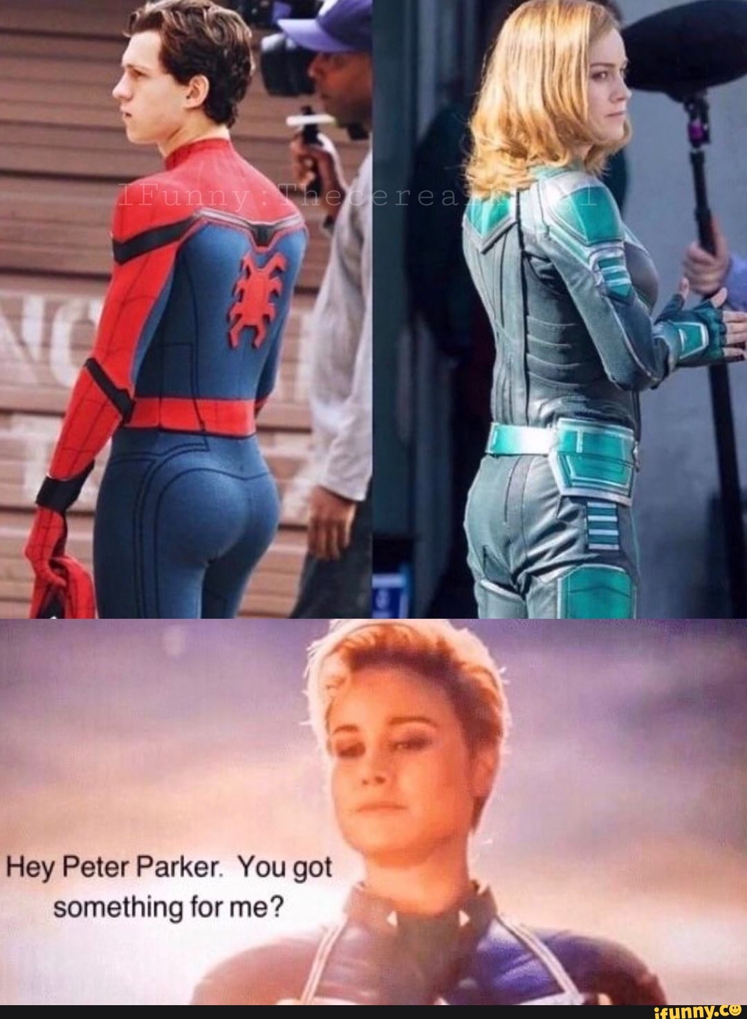 Got something for me peter parker x captain marvel