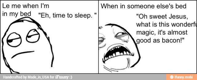 Le when I'm When in else's bed