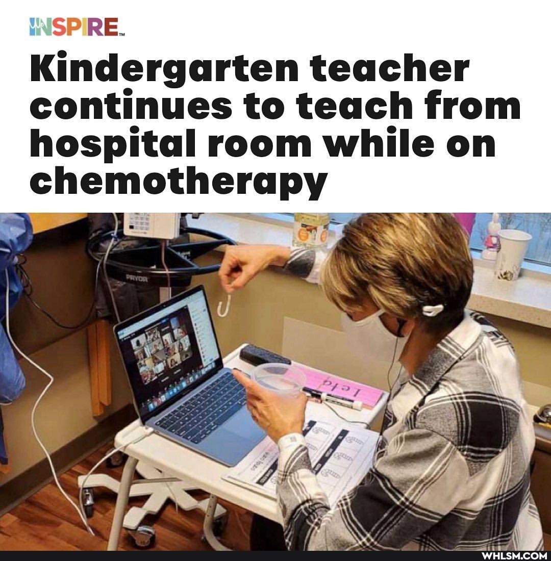 SPIRE.
Kindergarten teacher continues to teach from hospital room while on chemotherapy
fA