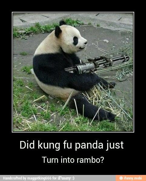 Did kung fu panda just
Turn into rambo? - Did kung fu panda just
Turn into rambo?