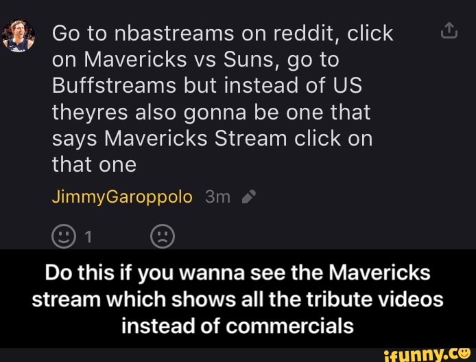 Lib Go To Nbastreams On Reddit Click On Mavericks Vs Suns Go To