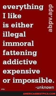 everything like
is either illegal immoral fattening addictive expensive
or impossible.
-unknown
abpv.app