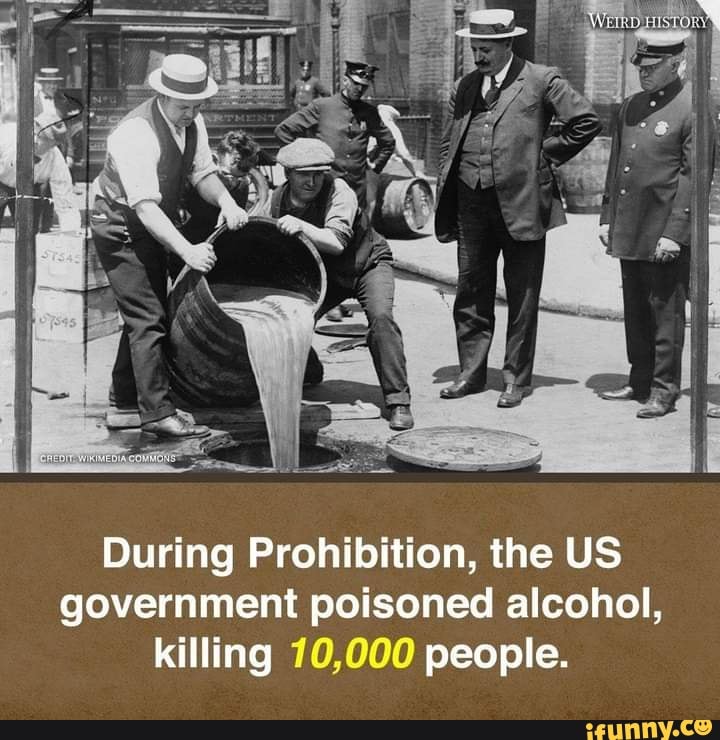 During Prohibition, the US government poisoned alcohol, killing 10,000 ...