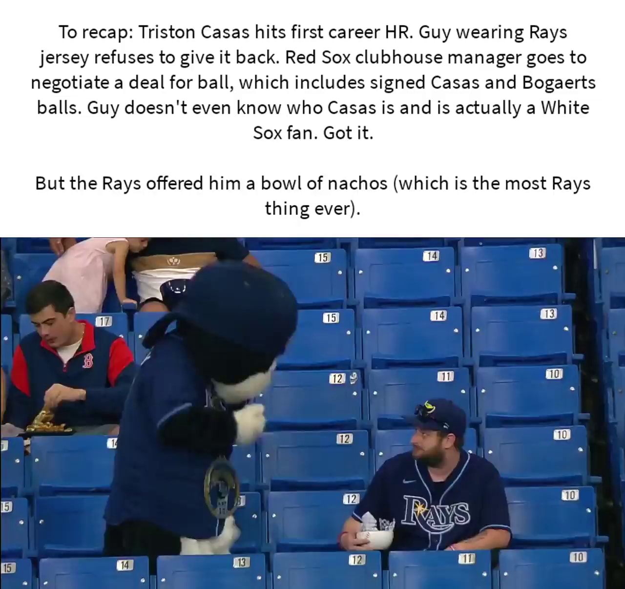 Triston Casas hits first career homer, gives ball to dad after Red Sox  negotiate an exchange with fan - CBS Boston