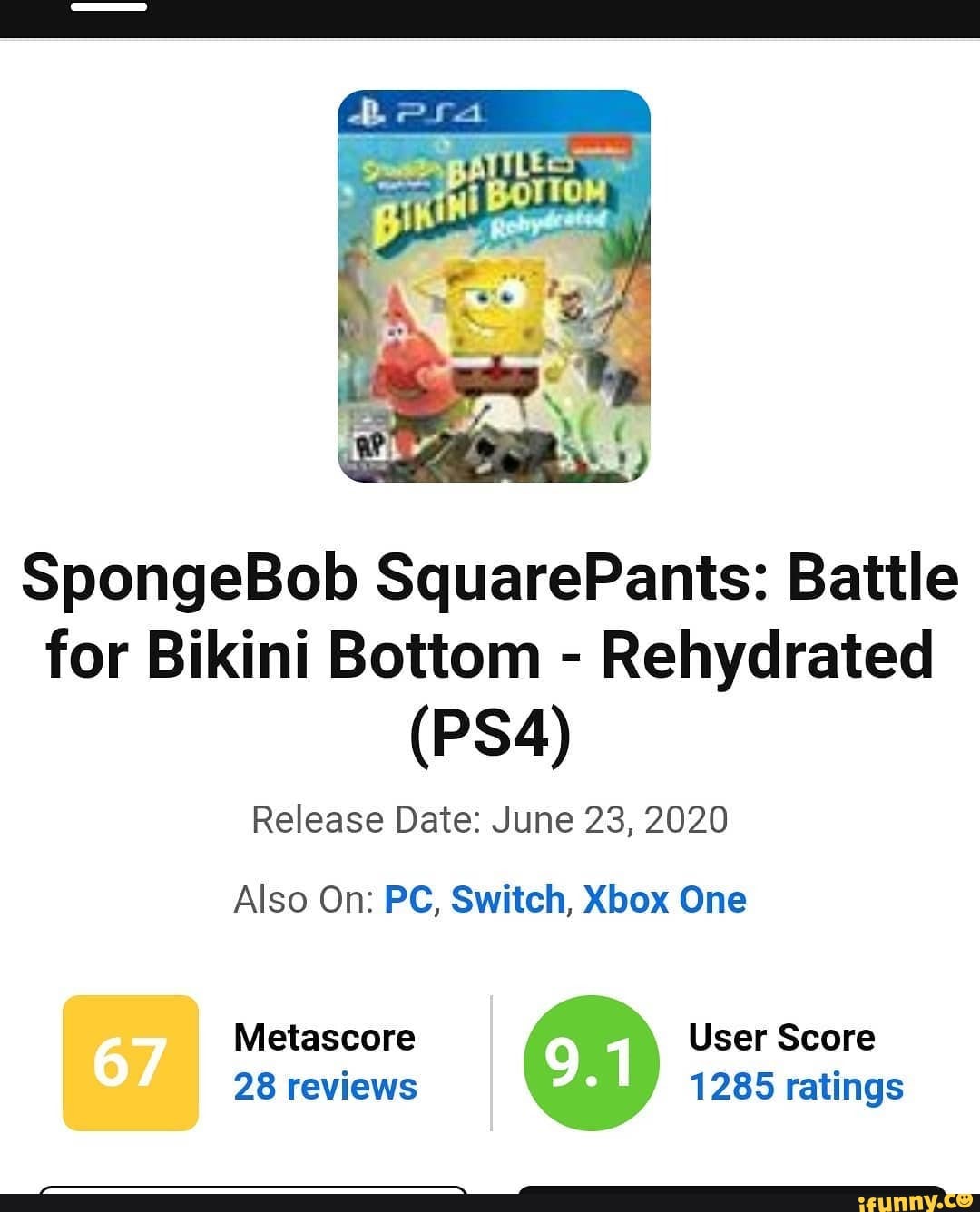 SpongeBob SquarePants: Battle for Bikini Bottom - Rehydrated Release