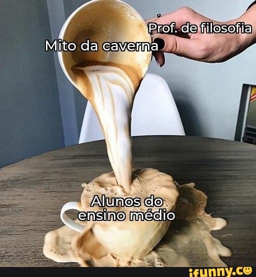 Prof. de filosofia
Mito da caveigo
Alunos do fCensino médio