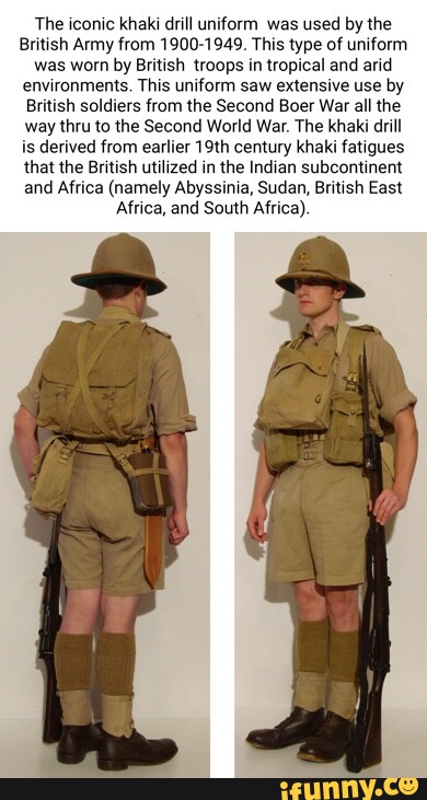 The iconic khaki drill uniform was used by the British Army from 1900 ...