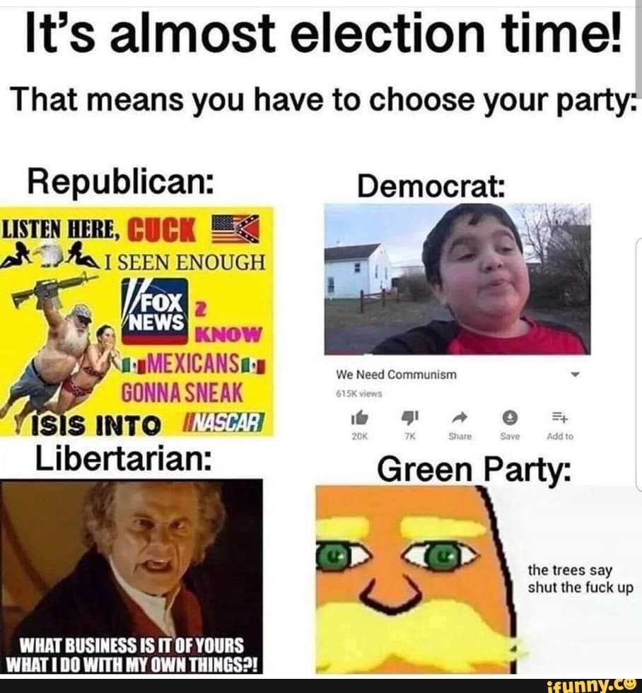 It’s almost election time! That means you have to choose your party ...