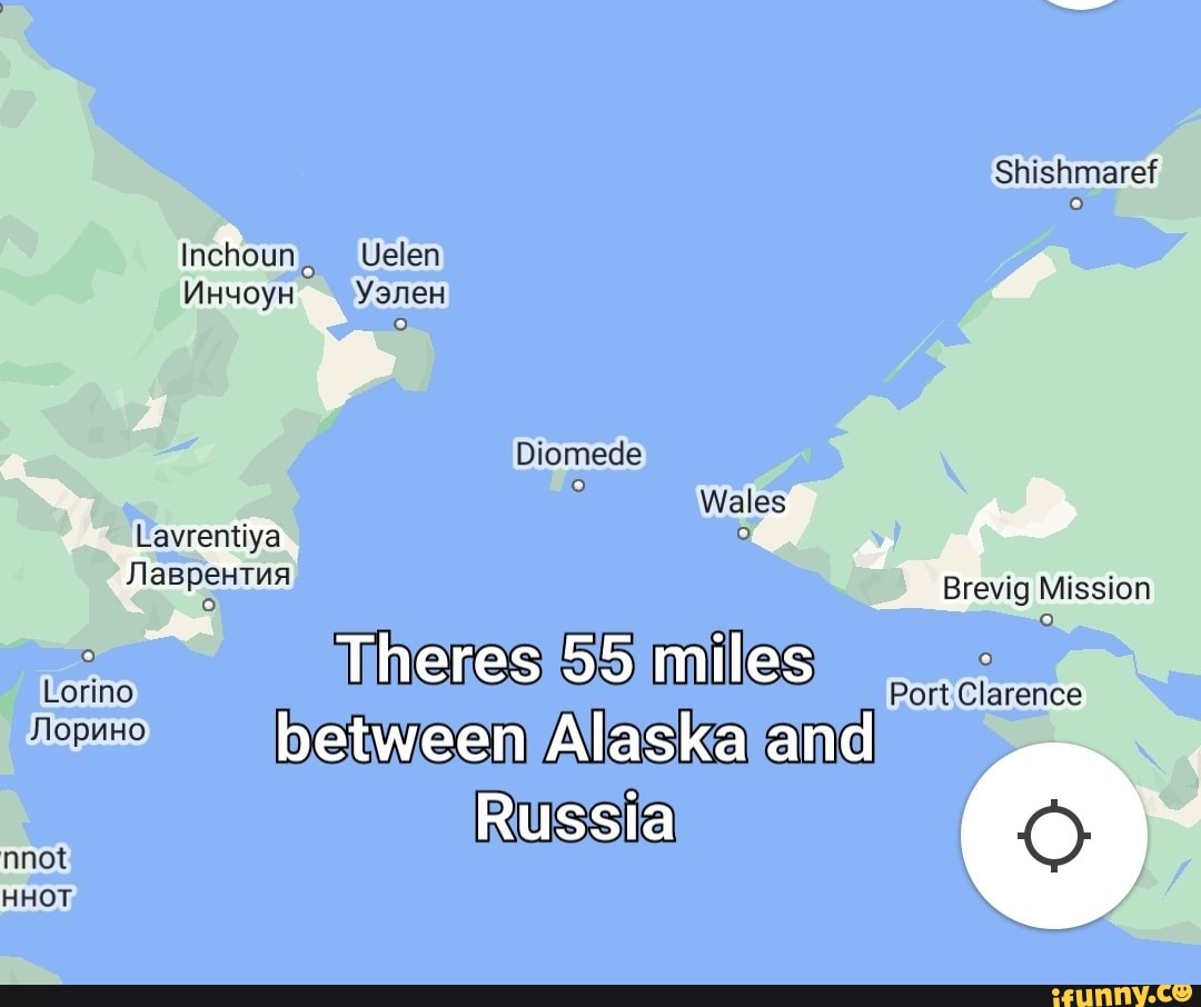 miles between alaska and russia