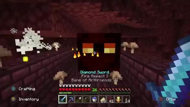 Diamond Sword Fire Aspect I Bane Of Arthropods Be Ta Crafting Inventory Ifunny