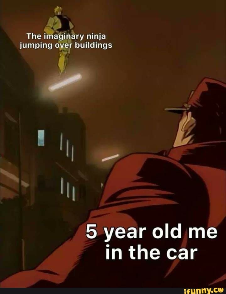 The
imaginary ninja
jumping le buildings