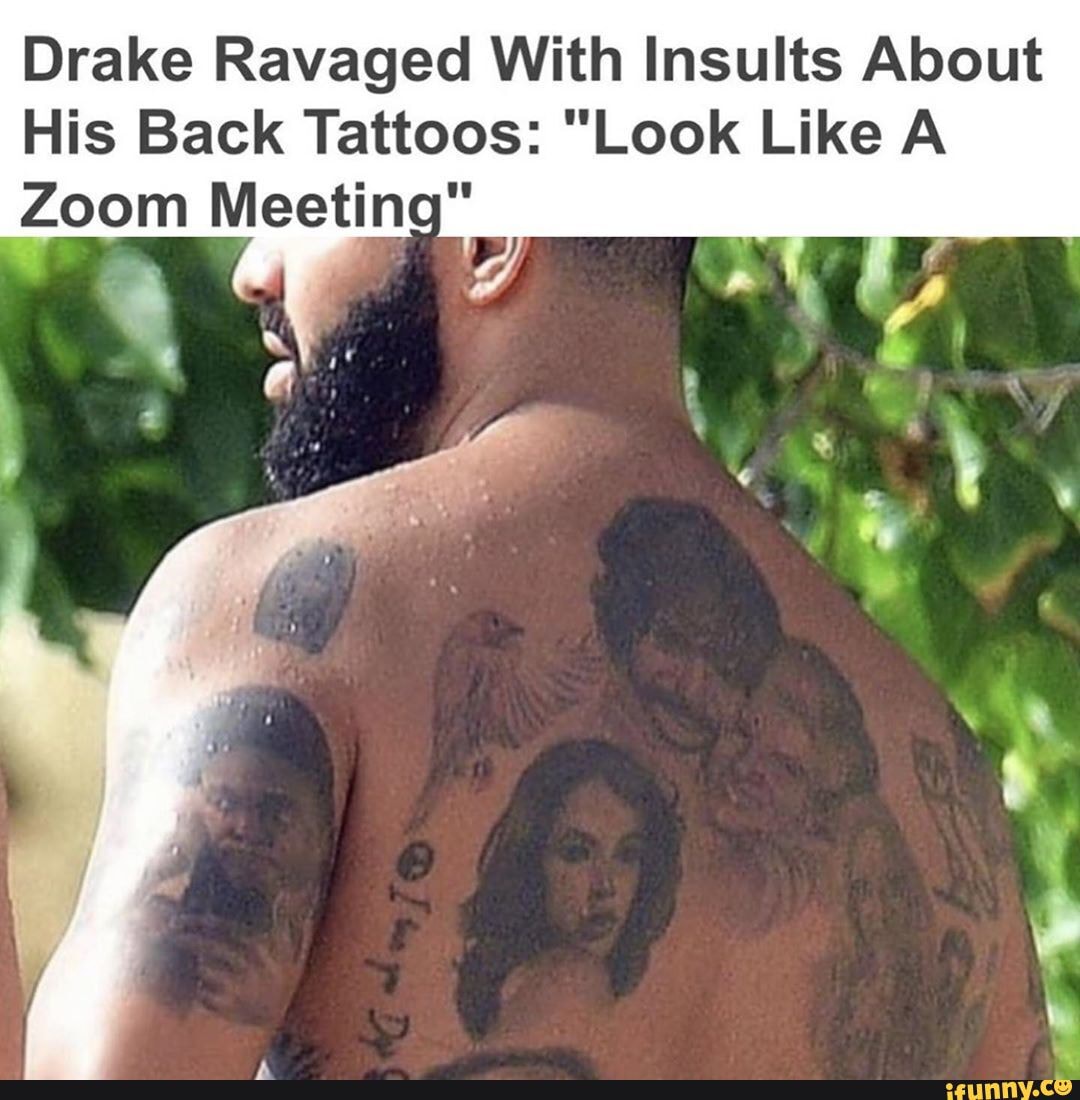 Drakes Back Tattoo Canvas Fully Visible In Barbados  HipHopDX