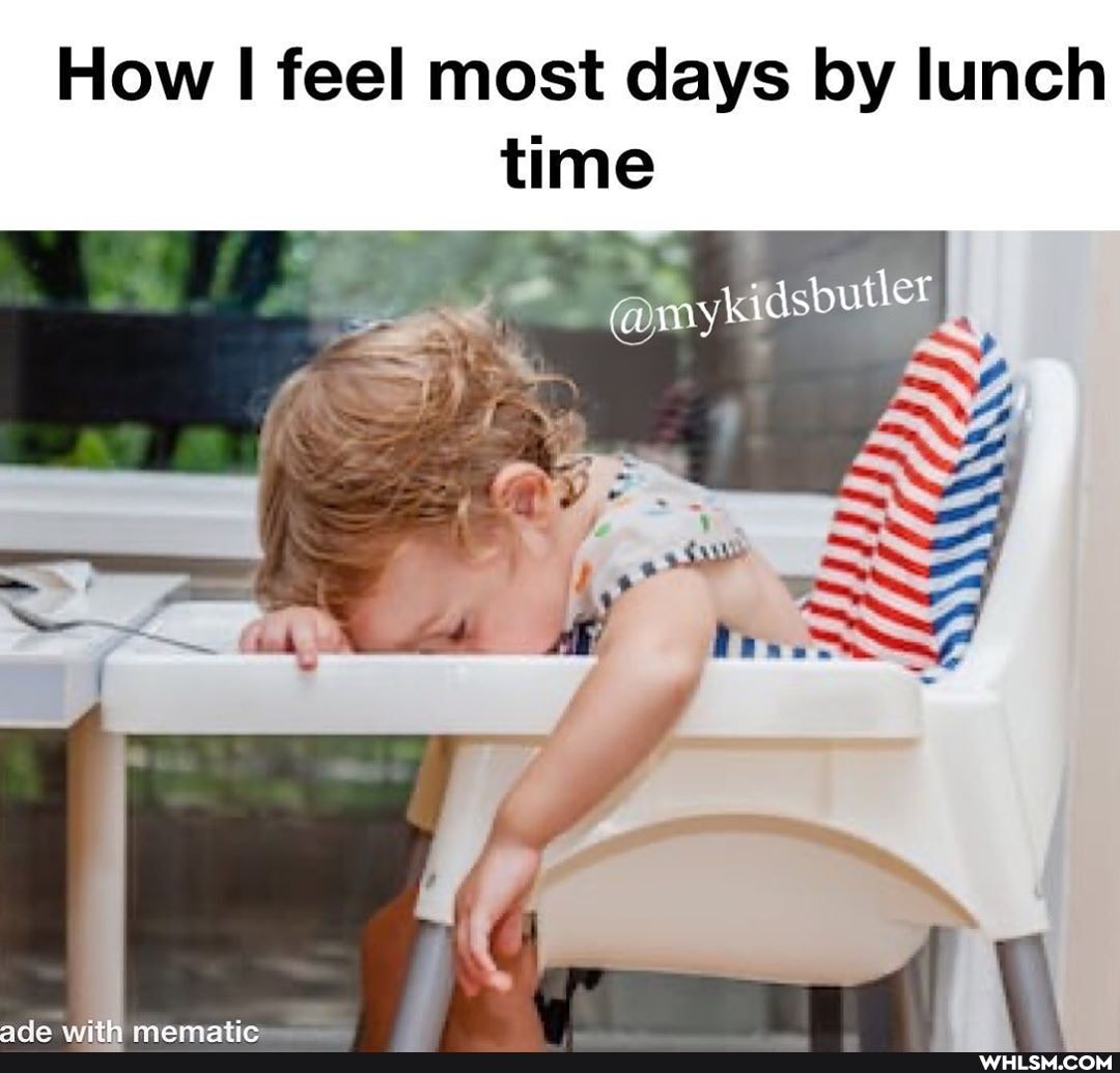 How feel most days by lunch
time
fa mykidsbuller