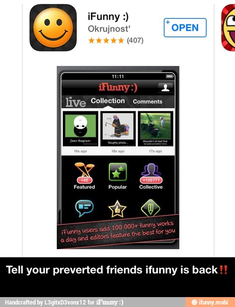 Tell your preverted friends ifunny is back - Tell your preverted friends ifunny is back‼️