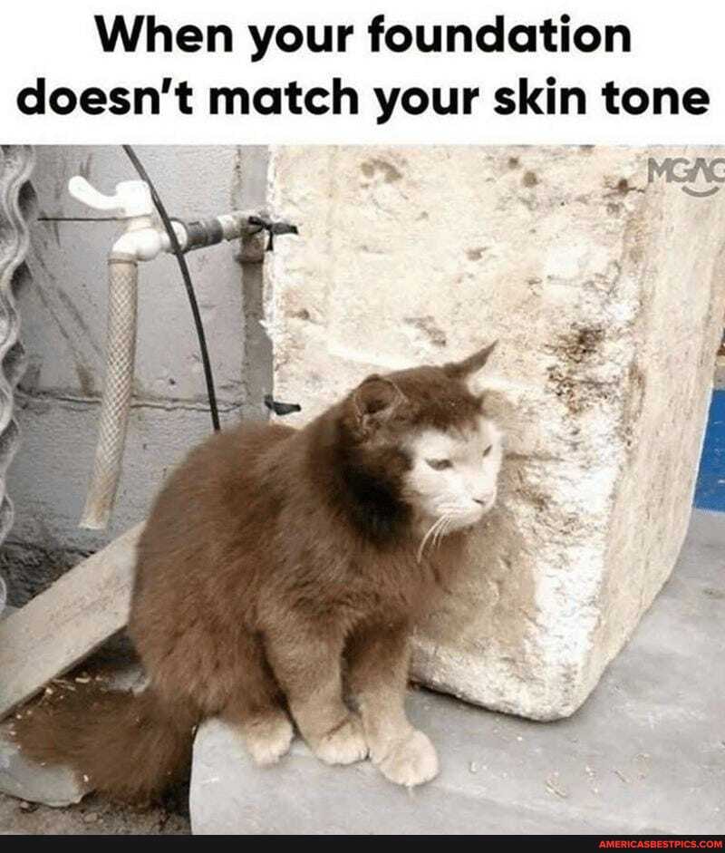 When your foundation doesn't match your skin tone