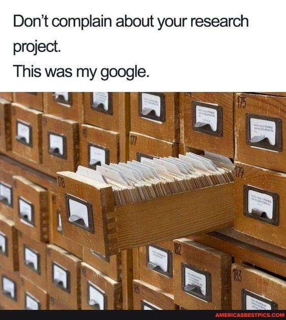 Don't complain about your research project.
This was my google.