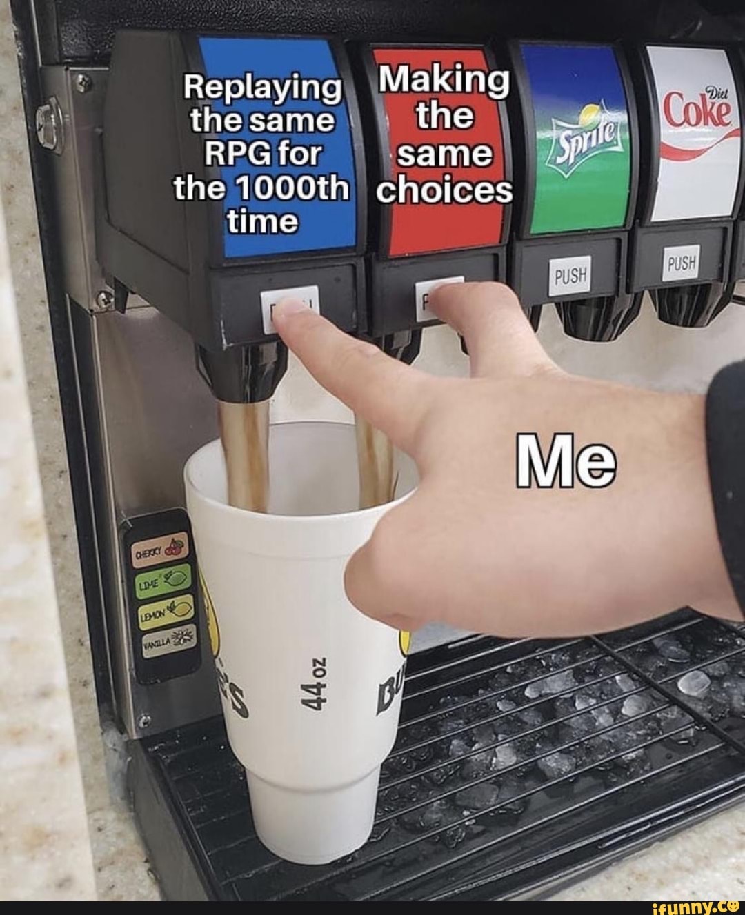 Replaying, Making
the same
I same
I
the 1000th choices 1
time