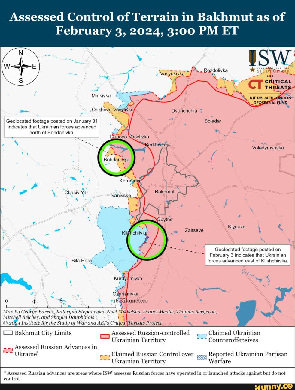 Ukrainian Armed Forces have advanced southwest of Bakhmut according to ...