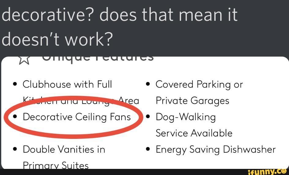 Decorative? does that mean it doesn't work? Clubhouse with Full Covered