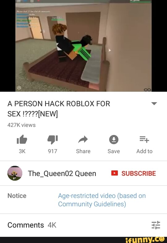 A Person Hack Roblox For V Sex New Ifunny - roblox sex video ifunny