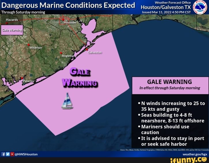 Weather Forecast Office Dangerous Marine Conditions Expected TX Through