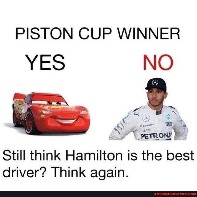 PISTON CUP WINNER YES NO oF" Scnow Still think Hamilton is the best