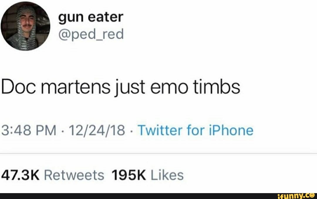 Doc martens are just emo sales timbs