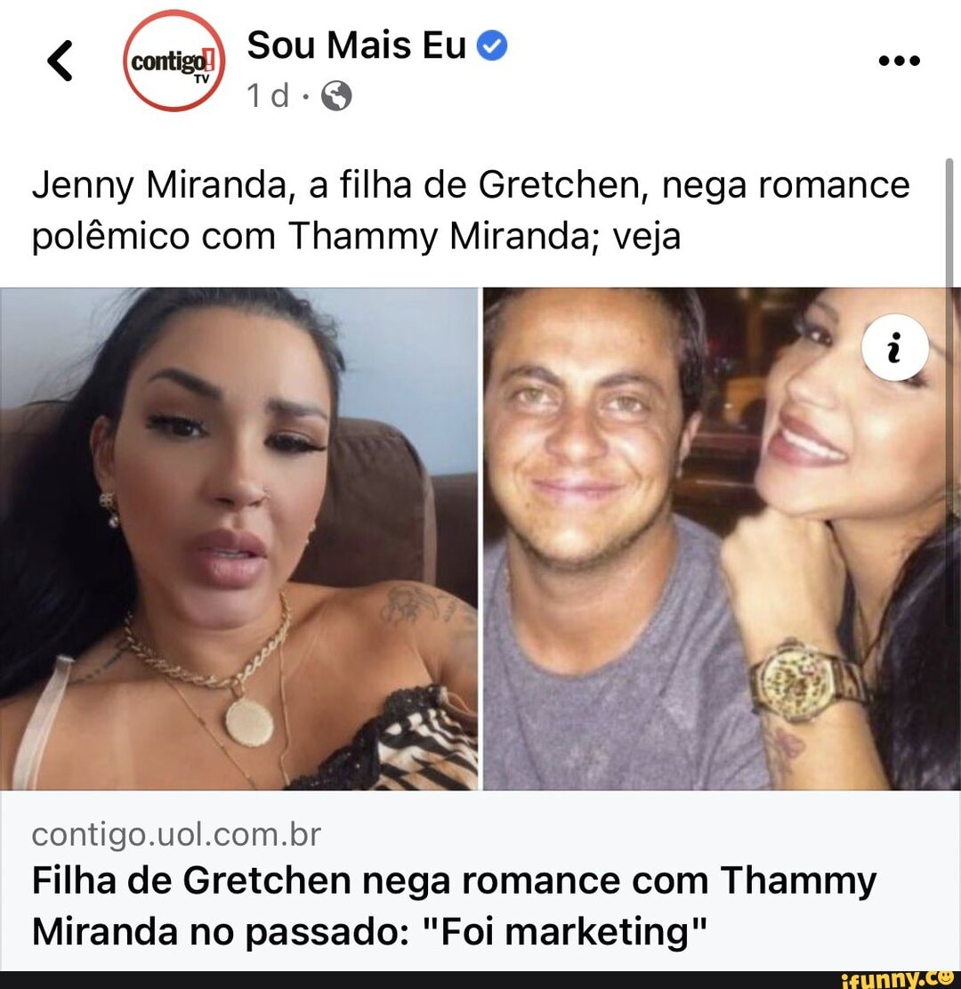 Sou Mais Eu 000 Jenny Miranda, a filha de Gretchen, nega romance ...