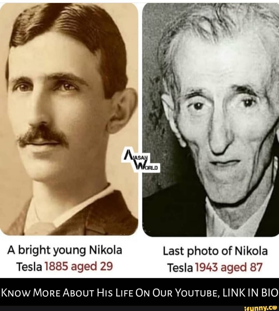 A bright young Nikola Last photo of Nikola Tesla 1885 aged 29 Tesla ...