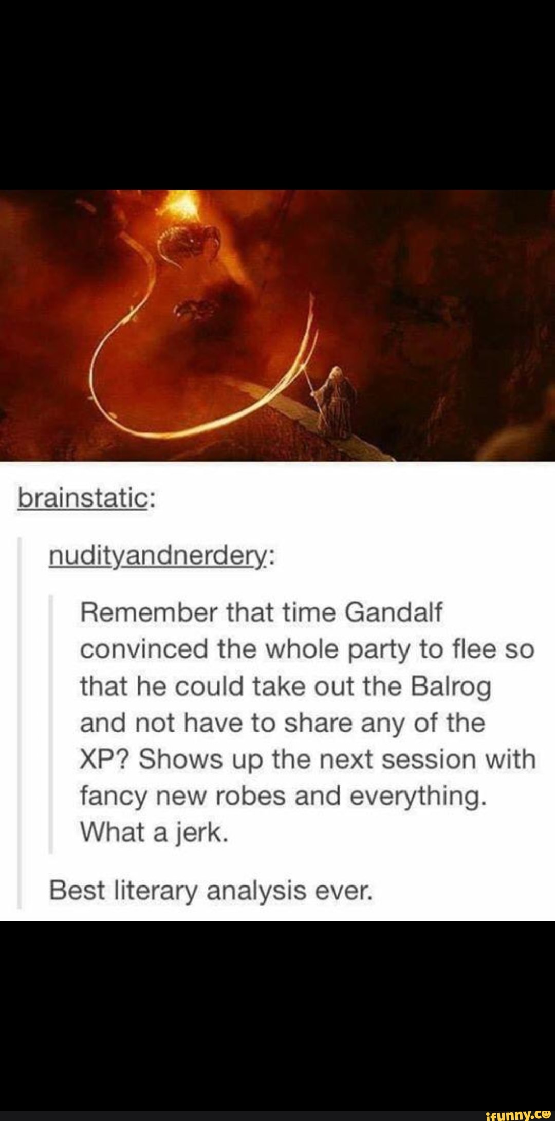 Remember That Time Gandalf Convinced The Whole Party To Flee So That He