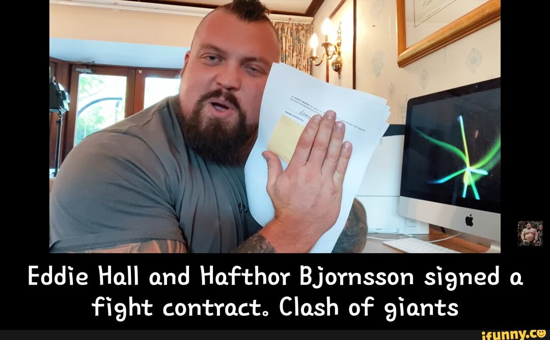 Eddie Hall and Hafthor Bjornsson signed fight contract. Clash of giants ...