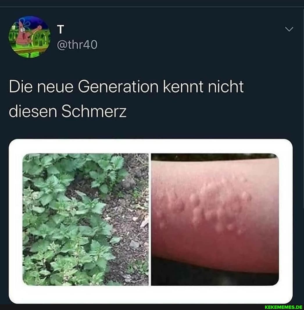 Die neue Generation kennt nicht diesen Schmerz
