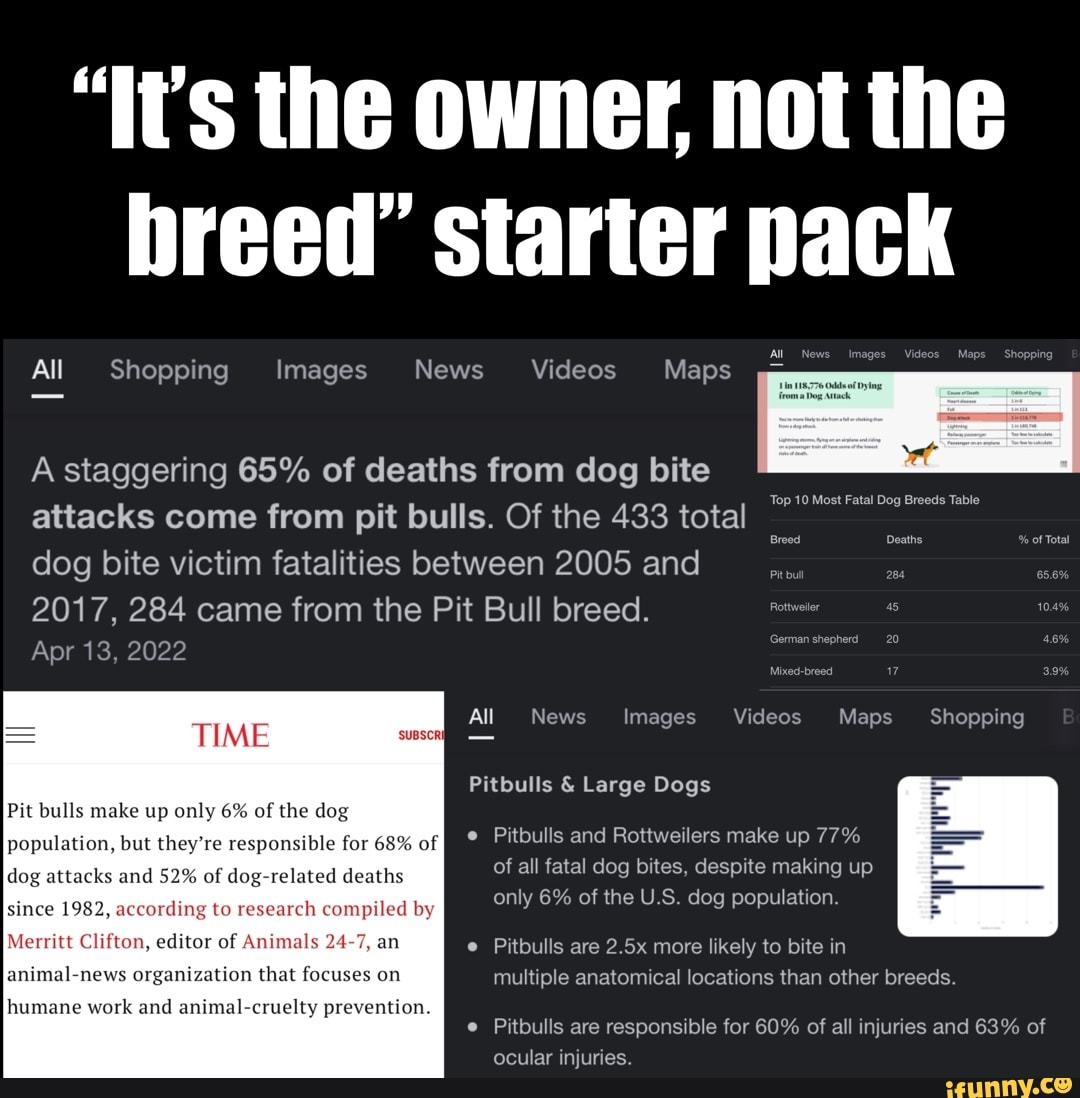 "Its the owner, not the breed' starter pack All Shopping Images News