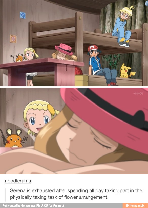 noodlerama:
Serena is exhausted after spending all day taking part in the
physically taxing task of flower arrangement.